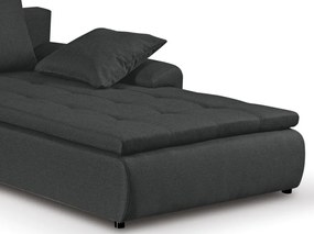 Rohová sedacia súprava Galileo, antracitová látka