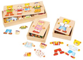 Bigjigs oblékací puzzle v krabičke Pani Medvedica