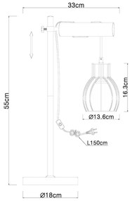 GLOBO MINA 15326TNB Stolová lampa