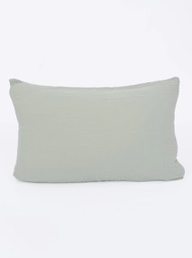 Mušelínová obliečka na vankúš 40 × 60 cm – Alexia sivozelená