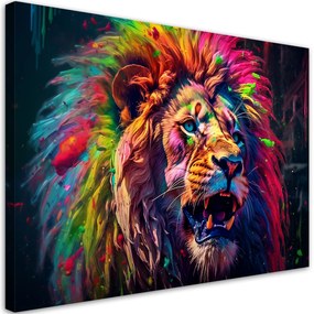 Gario Obraz na plátne Lev vo farbe Rozmery: 90 x 60 cm