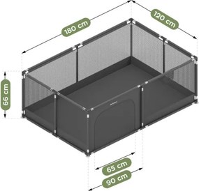 Detská ohrádka Cozy 22 grafitová