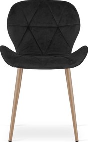 Jedálenská stolička MANGO VELVET, čierna