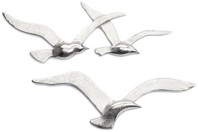 Kovová dekorácia na stenu Birds 13x35 cm + 12x40 cm
