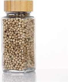 Hranatá korenička s bambusovým viečkom DECOR, 120 ml (1 ks)