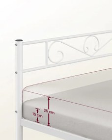 Kovová manželská posteľ 160 cm RMB065W01