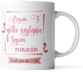 Sablio Hrnek Přeji ti vše nejlepší k tvému svátku - 200 ml - espresso