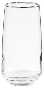 Butlers TOUCH OF SILVER TOUCH OF GOLD Pohár na long drink so strieborným okrajom 480 ml
