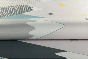 Detský koberec KIDS-336 Crystal Print sivý obdĺžnikový | polyester Rozmer: 80x150 cm