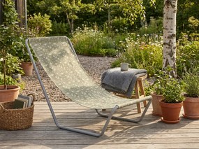 Skladacie plážové lehátko SAND FLOWERS, zelené