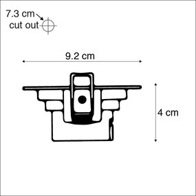 Sada 3 vstavaných bodových svetiel čiernych vrátane LED 3-stupňového stmievača - Miu