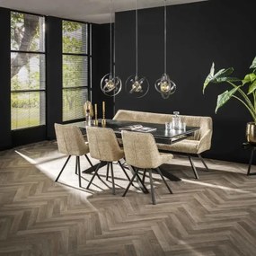 Rozkladací jedálenský stôl 45-31 180/260x90cm Ceramic Natural Black  - Komfort-nábytok
