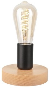 Čierna/v prírodnej farbe stolová lampa - LAMKUR