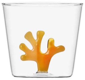 Pohár s oranžovým korálom 350 ml - 983054