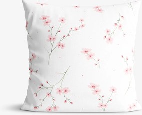 Goldea bavlnená obliečka na vankúš - kvitnúce sakury 50 x 50 cm