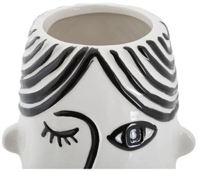 Čierno-biela porcelánová váza Mauro Ferretti Face