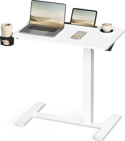 Výškovo nastaviteľný odkladací stolík Vasagle Elev 70 cm biely