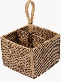 Ručne tkaný ratanový stojan na príbory Caddy