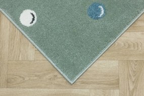 Metrážny koberec Lima C275b zelený / krémový