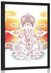 Plagát hinduistický Ganéša - 40x60 white