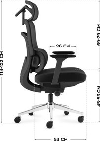 Masážne kancelárske kreslo Visioner 6.1 čierne