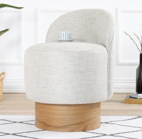 Taburet Barren Puf Light Grey