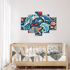 Obraz – Kreslené vodné zvieratká (150x105 cm)