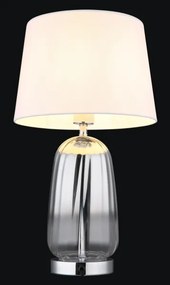 Globo 24142W - Stolová lampa CLASSY 1xE27/40W/230V biela/strieborná