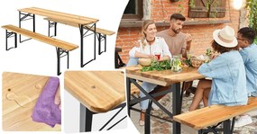 Drevený pivný stôl 3-dielny