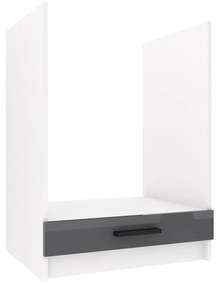 Kuchynská skrinka Belini spodná pre vstavanú rúru 60 cm šedý lesk bez pracovnej dosky  INF SDP60/0/WT/S/0/B1