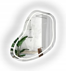 Organické pieskované zrkadlo Kwarc s Led podsvietením II 161x170