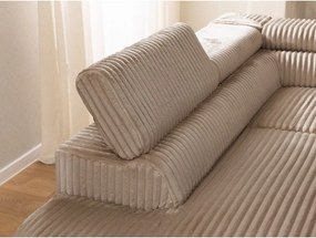 Hnedá menčestrová rohová pohovka (ľavý roh/do L) Marbeya – Ropez