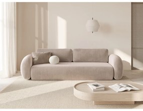 Béžová zamatová rozkladacia/s úložným priestorom pohovka 262 cm Tonale – Cosmopolitan Design