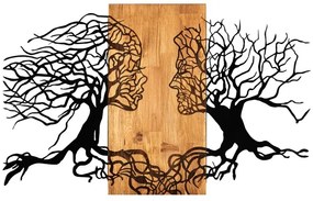 Nástenná dekorácia 58x92 cm drevo/kov drevo/kov