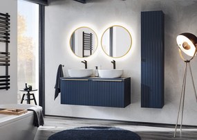 Koupelnová sestava SantaFe s umyvadly, skříňkami a zrcadly 120 cm tmavě modrá