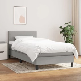 Boxspring posteľ s matracom bledosivý 100x200 cm látka 3139953