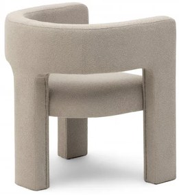 Tmavobéžové designové kreslo ALPAH E