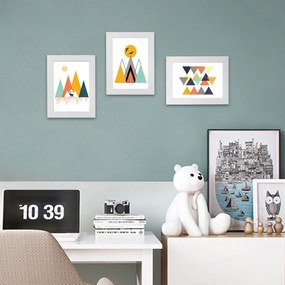 Fotorámy, sada 3 kolážových fotorámikov 13x18 cm, biele