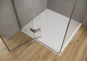 Cersanit Crea, krídlové dvere do otvoru 100X200 cm (ľavé), 8mm číre sklo, chrómový profil, S159-001