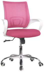 Kancelárske kreslo, ružová/biela, SANAZ TYP 2
