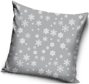 Vianočný vankúš - motív Snehové vločky - 40 x 40 cm