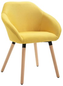 Jedálenská stolička žltá látková