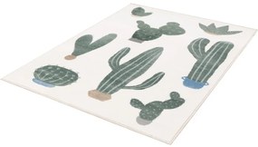 Zelený/slonovinový detský koberec 120x170 cm Cacto Malachite – FD