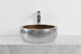 Novoterm Keramické umývadlo na dosku NV-KR-124 chróm/bronz