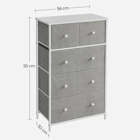 Autronic BONTEC Komoda 56x30x93cm, kov, šedá, AUK-E1051 GREY Farba: Šedá