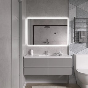 Erga Ava, LED zrkadlo 120x80cm, 3105 lm, 6500K, predné/zadné osvetlenie, ERG-V01-120-1280-00