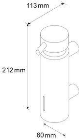Nástenný dávkovač tekutého mydla, 300 ml, chróm
