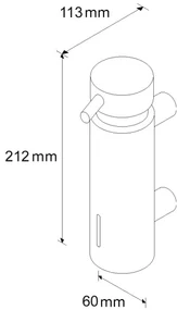Nástenný dávkovač tekutého mydla, 300 ml, chróm