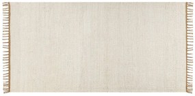 Jutový koberec 80 x 150 cm svetlobéžový LUNIA Beliani