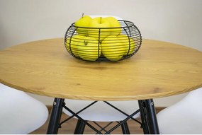 Jedálenský stôl 80 cm dub / čierne nohy